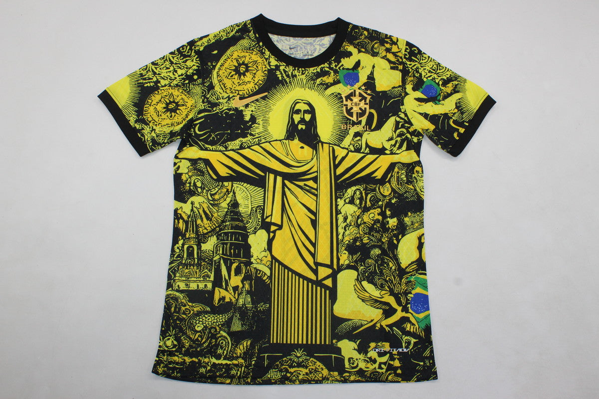 Brazil Jesus Fans Yellow
