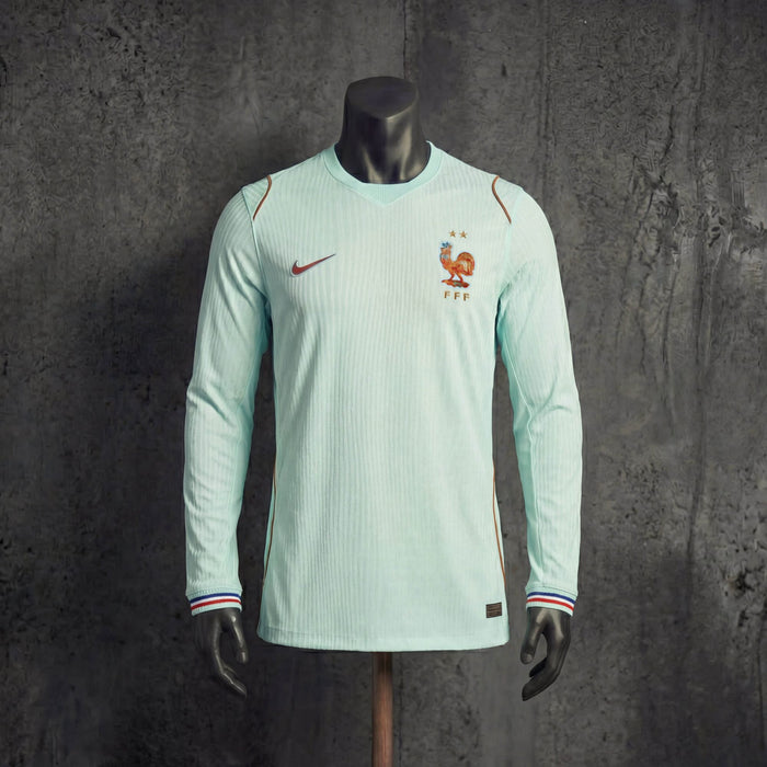 Maillot France Extérieur Manches Longues Coupe du Monde 2026 – Version Player – Nike Dri-FIT ADV Mint