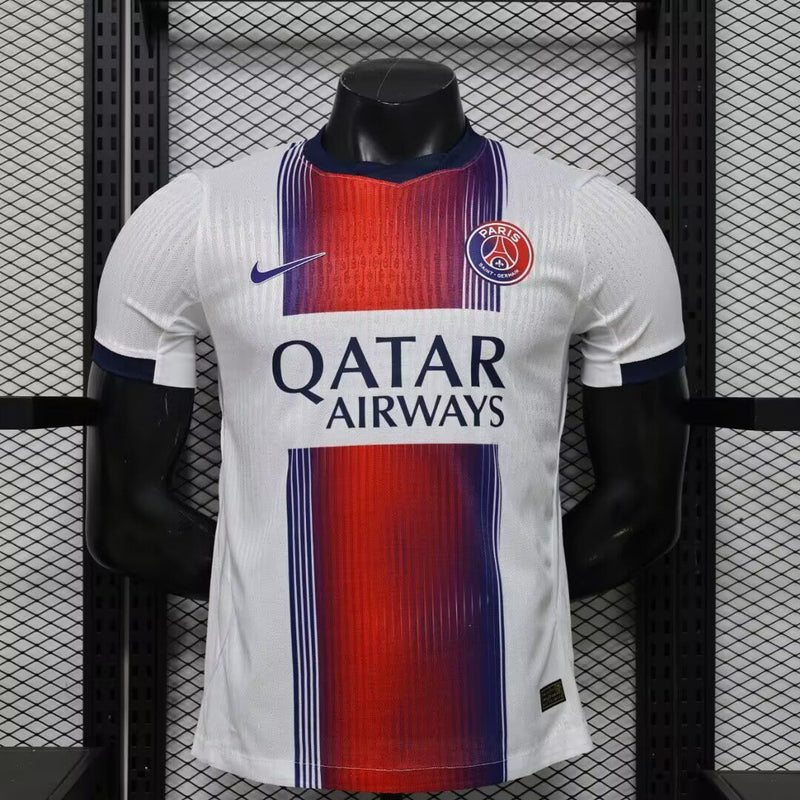 Maillot Extérieur PSG Nike 2026-2027 – Vue face blanc Nike Qatar Airways – Réplique fan pas cher