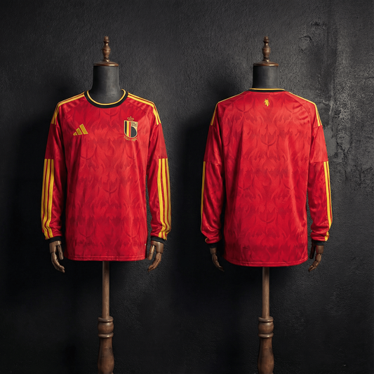 Belgique Domicile Fan Manches longues Coupe du monde taille S