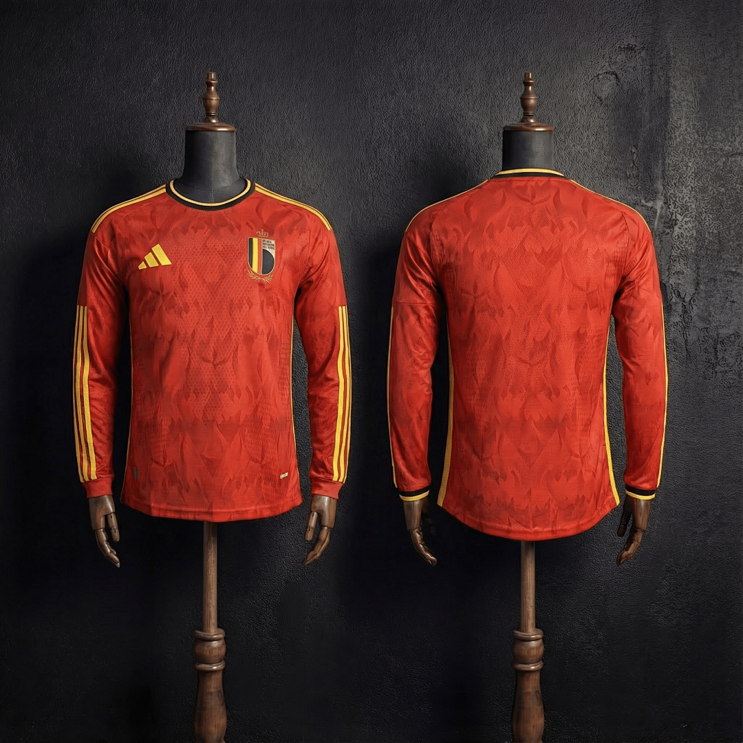 Belgique Domicile Player Manches longues Coupe du monde taille S