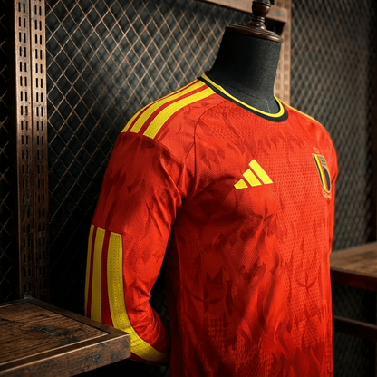 Belgique Domicile Player Manches longues Coupe du monde taille L