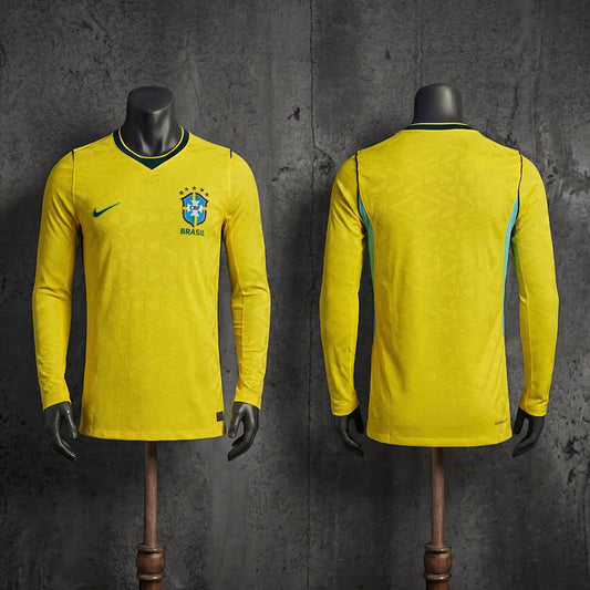 Brésil Domicile Player Manches longues Coupe du monde