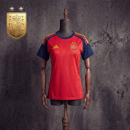 Maillot Espagne Domicile Champion du Monde 2026 Femme rouge La Roja