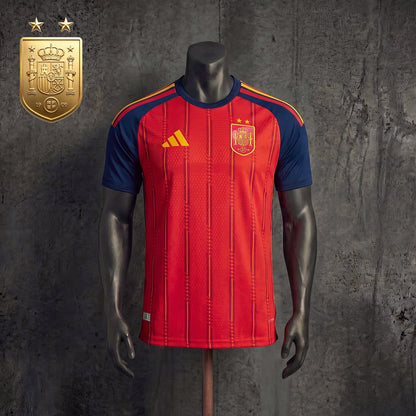 Maillot Espagne Domicile Champion du Monde 2026 Version Player rouge La Roja authentique