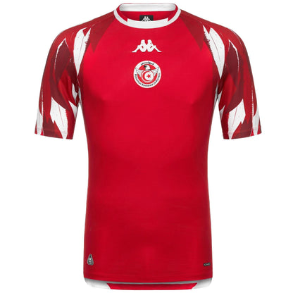 Maillot Tunisie Extérieur Kappa 2026 – Coupe du Monde 2026 – Vue face – 2ème tenue Aigles de Carthage pas cher