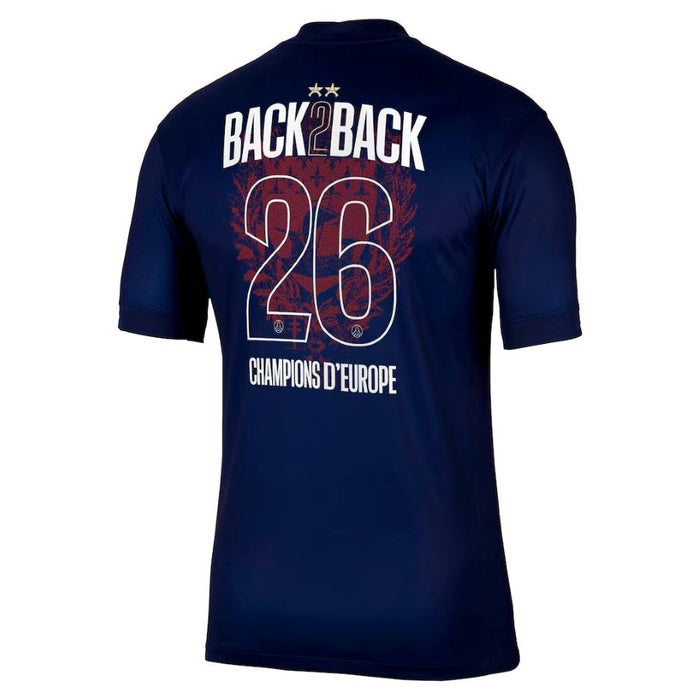 Maillot PSG Back 2 Back Domicile 26/27 – Vue face – Nike Back2Back Champions d'Europe