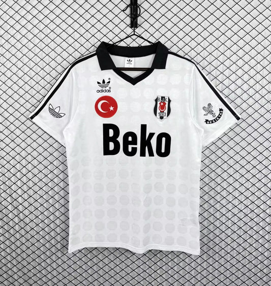Maillot Besiktas Rétro 90/91 Adidas Originals Beko – Blanc & Noir