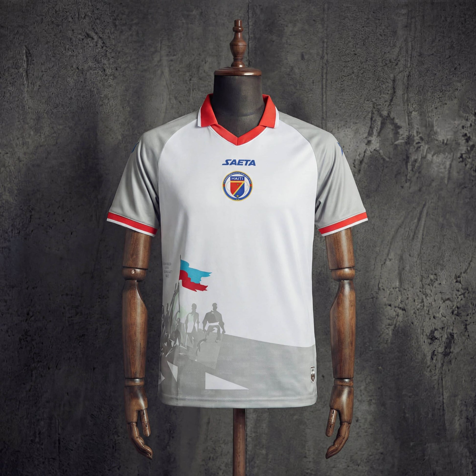 Maillot Haïti Extérieur Blanc Coupe du Monde 2026 – Version Fan Saeta